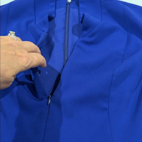 Nora Gardner Evelyn Royal Blue Lined Midi Dress Women’s Sz 8 - Picture 8 of 13